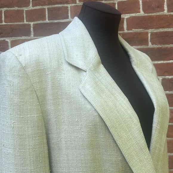 Vintage Aquascutum Tan Linen Blazer - Picture 2 of 9